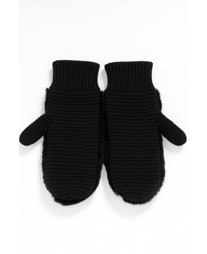 Alpo - Muffola Lana Eco Pelo Nera Donna 888MC NERO I25