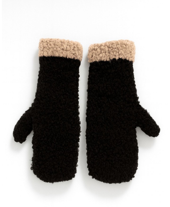 Alpo - Muffola Lana Bouclè Nera Donna M406 NERO I25