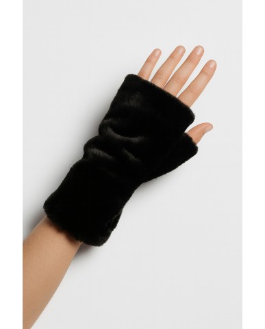 Alpo - Manicotto Eco Pelo Nero Donna MANICOTTO E NERO I25