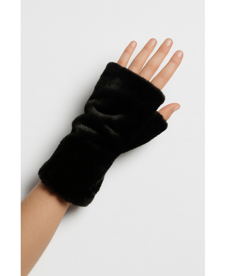 Alpo - Manicotto Eco Pelo Nero Donna MANICOTTO E NERO I25