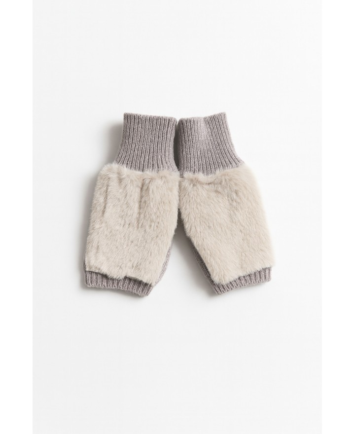 Alpo - Women's Gray Eco Fur Wool Sleeve 863/MC GRIGIO I25