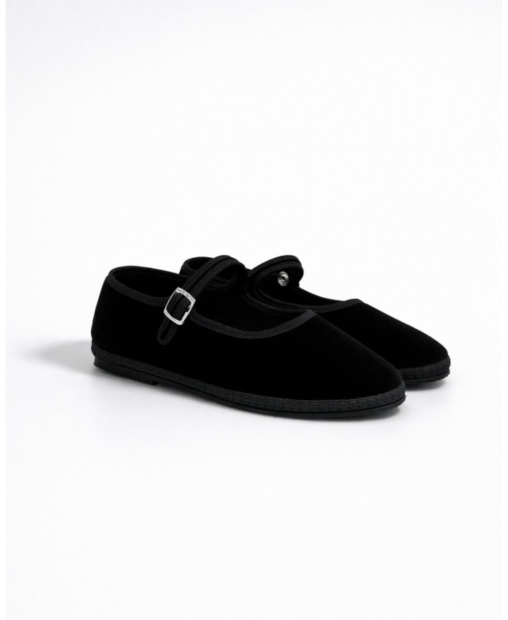 Fratta - Friulane Laccio Velluto Nero Donna 000203 NERO CON