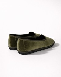 Fratta - Friulane Velluto Liscio Verde Oliva Donna 000205 VERDE OLIVA CON