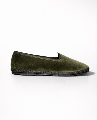 Fratta - Women's Smooth Velvet Olive Green Friulane 000205 VERDE OLIVA CON