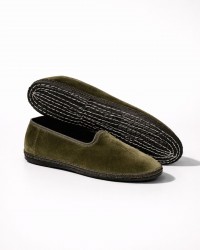 Fratta - Friulane Velluto Liscio Verde Oliva Donna 000205 VERDE OLIVA CON