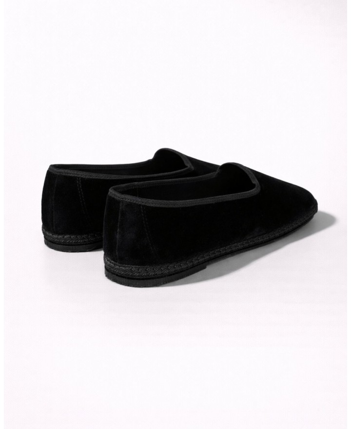 Fratta - Friulane Velluto Liscio Nere Donna 000205 NERO CON