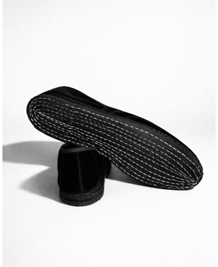 Fratta - Friulane Velluto Liscio Nere Donna 000205 NERO CON