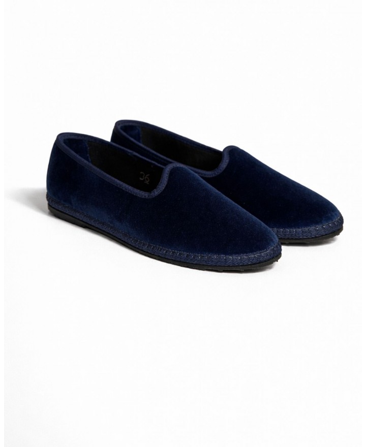 Fratta - Friulane Velluto Liscio Blu Donna 000205 BLU CON