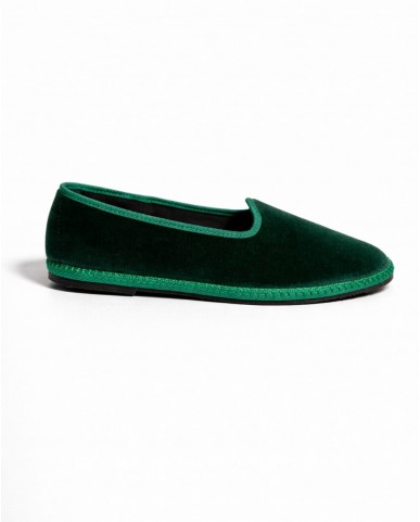 Fratta - Women's Smooth Velvet Emerald Green Friulane 000205 VERDE ERB CON