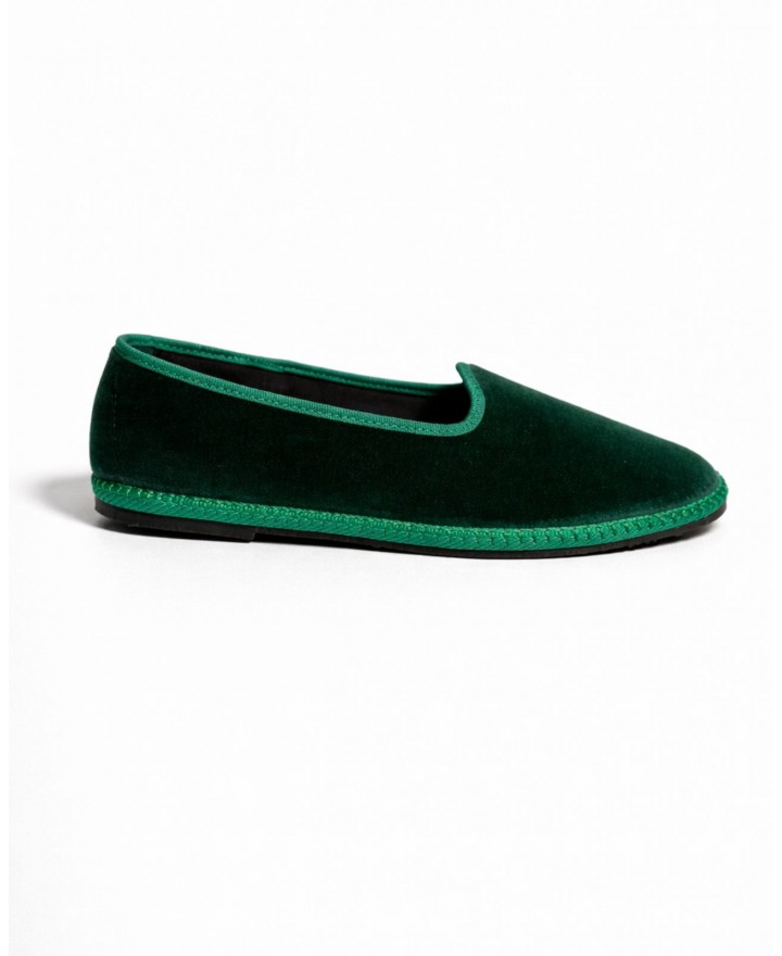 Fratta - Women's Smooth Velvet Emerald Green Friulane 000205 VERDE ERB CON
