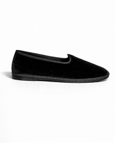Fratta - Women's Smooth Velvet Black Friulane 000205 NERO CON