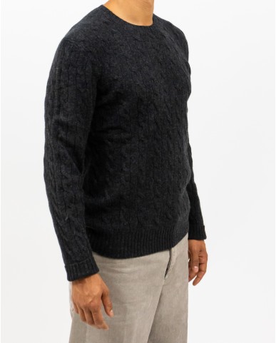 Polo Ralph Lauren - Maglia Girocollo Treccia Antracite Uomo 710876762013