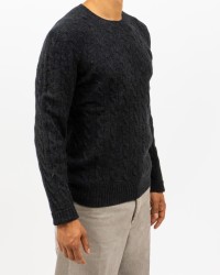 Polo Ralph Lauren - Maglia Girocollo Treccia Antracite Uomo 710876762013