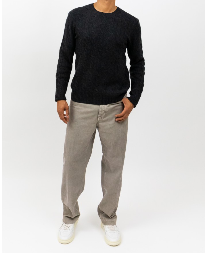 Polo Ralph Lauren - Maglia Girocollo Treccia Antracite Uomo 710876762013