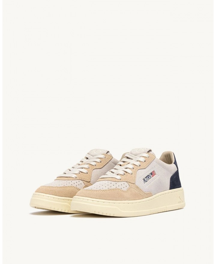 Autry - Men's Medalist Suede Beige/Blue Shoe AULM TS29 CON