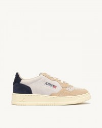 Autry - Men's Medalist Suede Beige/Blue Shoe AULM TS29 CON