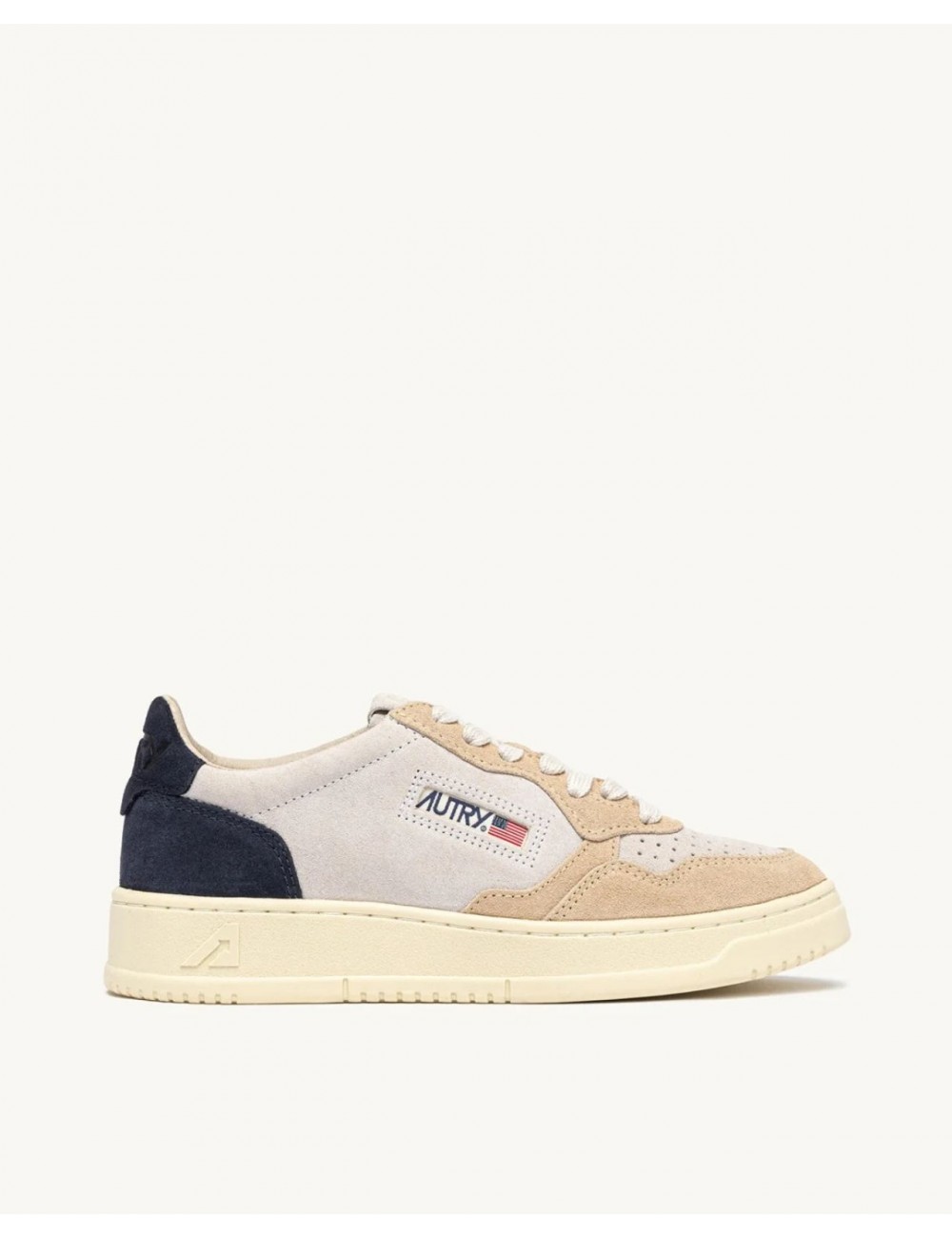 Autry - Scarpa Medalist Suede Beige/Blu Uomo AULM TS29 CON