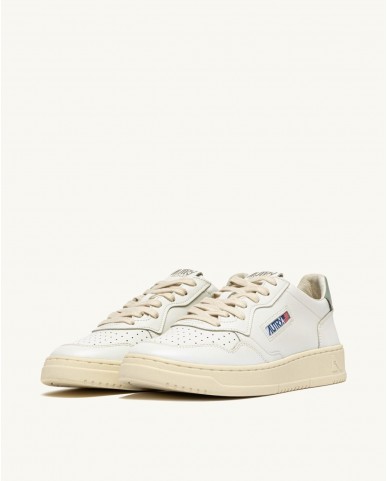 Autry - Scarpa Medalist Pelle Bianca/Salvia Donna AULW LL11 CON