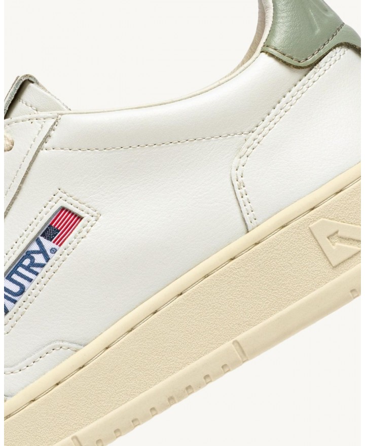 Autry - Scarpa Medalist Pelle Bianca/Salvia Donna AULW LL11 CON