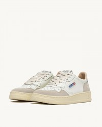 Autry - Scarpa Medalist Pelle/Suede Bianca/Beige Donna AULW LS14 CON