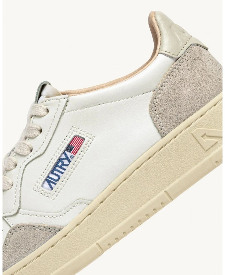 Autry - Scarpa Medalist Pelle/Suede Bianca/Beige Donna AULW LS14 CON