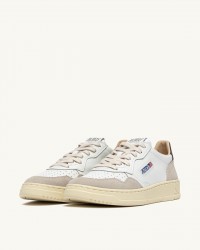 Autry - Scarpa Medalist Pelle/Suede Bianca/Marrone Donna AULW LS15 CON