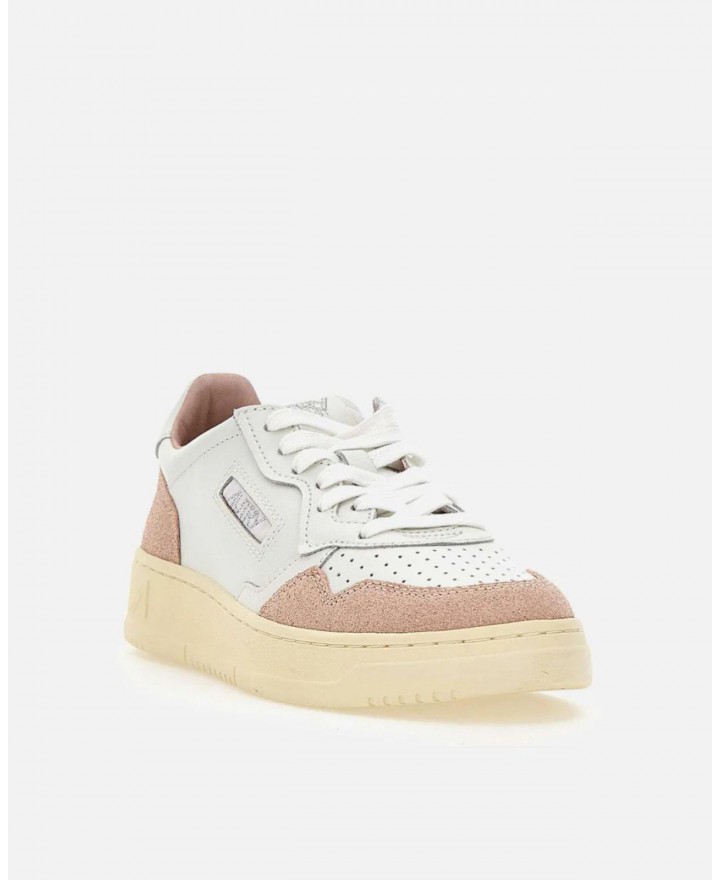 Autry - Scarpa Medalist Pelle Bicolor Glitter Rosa Donna AULW PK06 CON