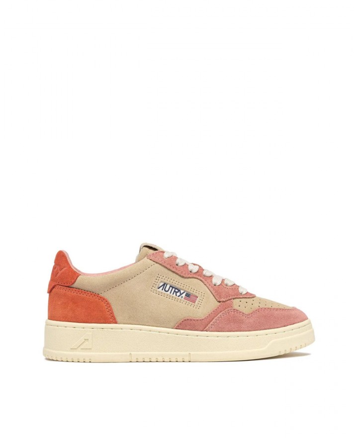 Autry - Women's Medalist Suede Pink/Red Shoe AULW TS26 CON