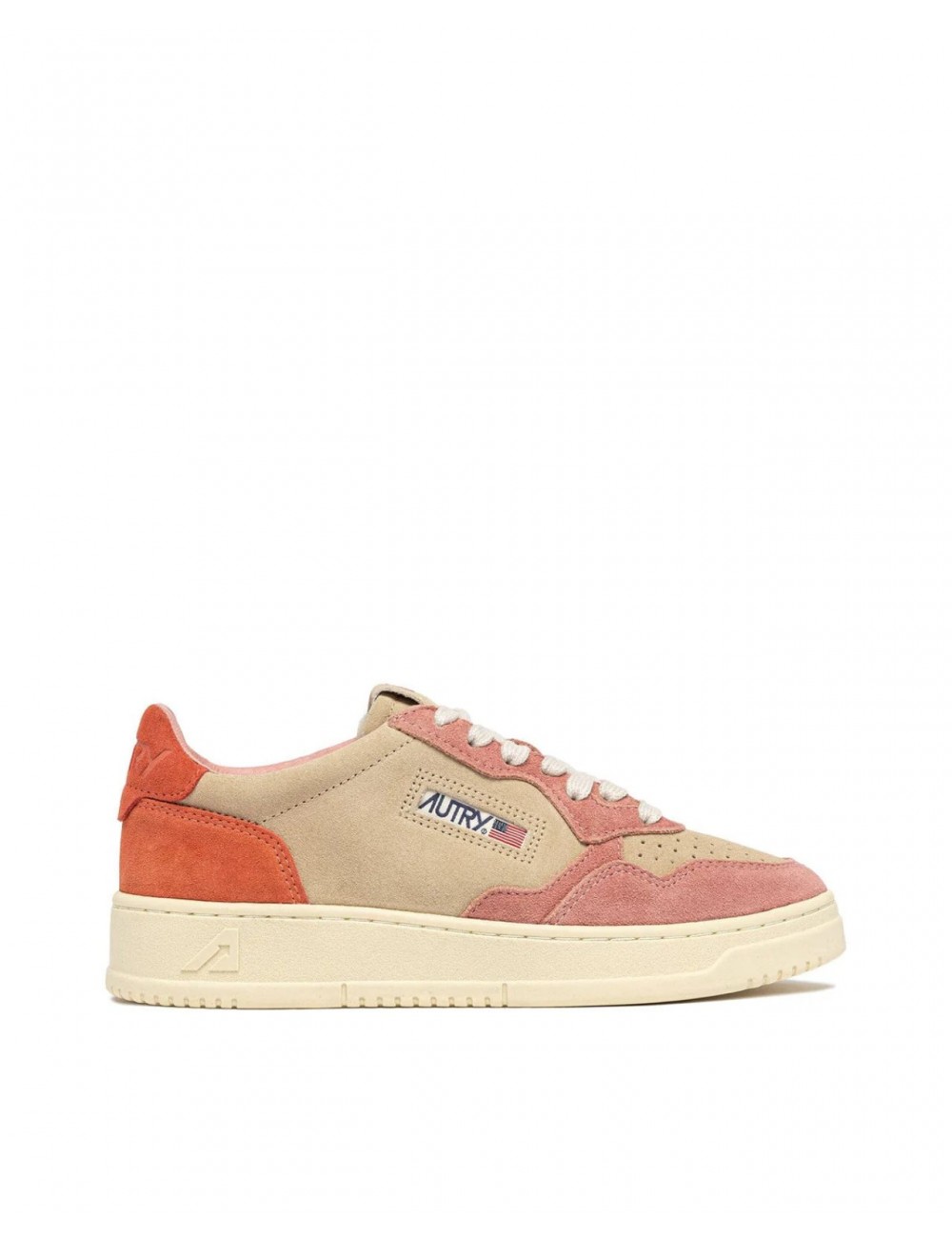 Autry - Women's Medalist Suede Pink/Red Shoe AULW TS26 CON