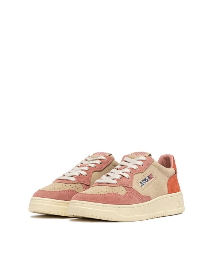 Autry - Scarpa Medalist Suede Rosa/Rossa Donna AULW TS26 CON