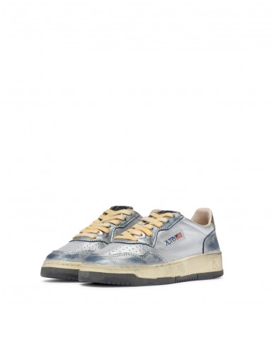 Autry - Medalist Supervintage Silver Laminated Women's Shoe AVLW MH03 CON