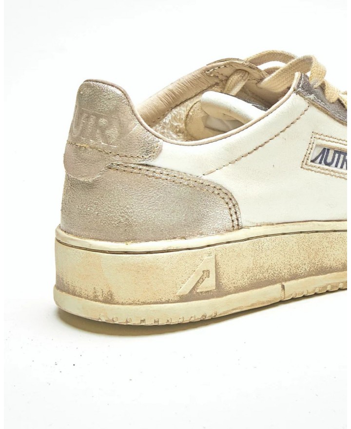 Autry - Scarpa Medalist Supervintage Pelle Grigia/Argento Donna AVLW MT09 CON