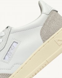 Autry - Scarpa Medalist Pelle Bicolor Glitter Grigio Donna AULW PK01 CON