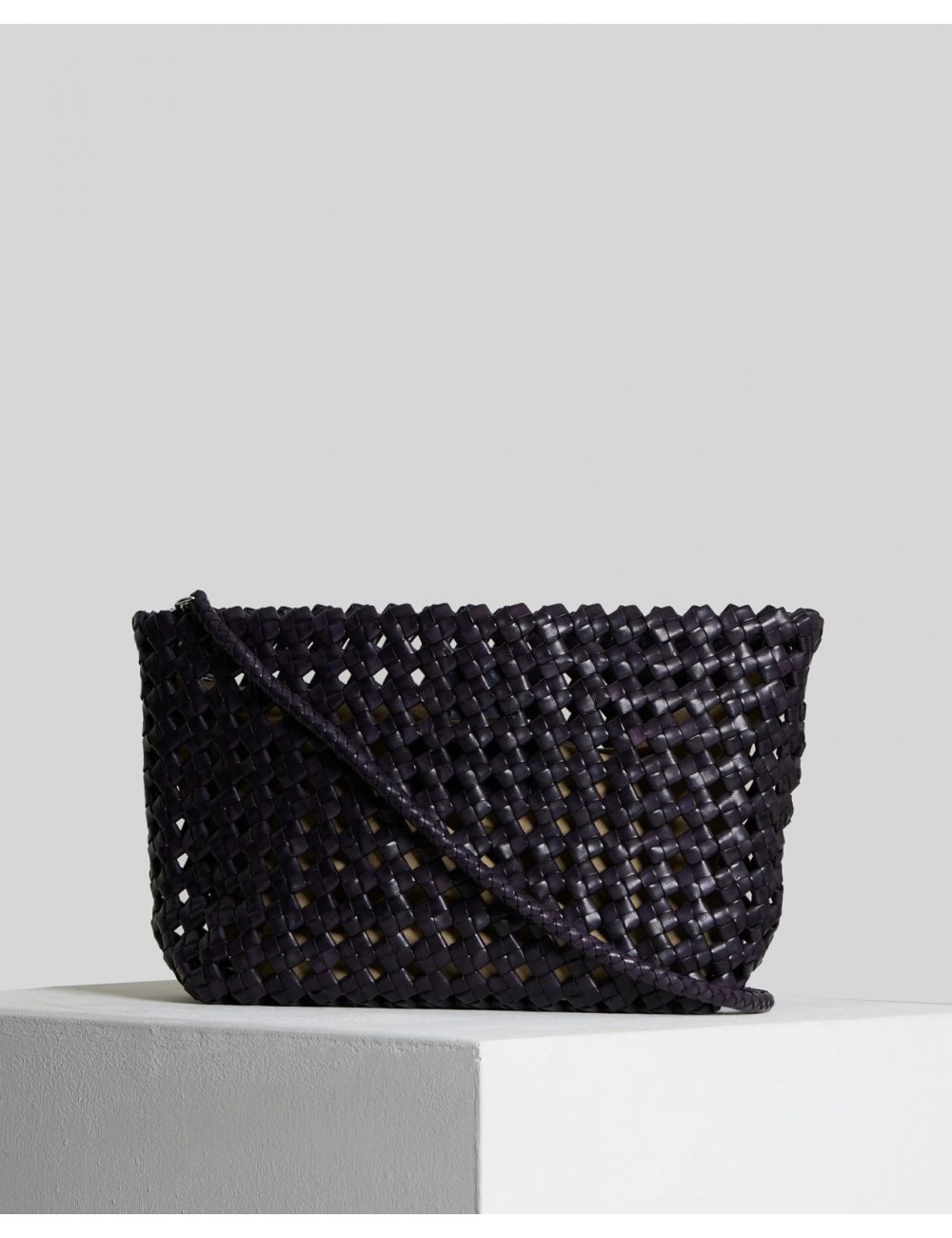 Vipera - Mondrain Big Knot Blue Leather Women's Bag BK38 1018 DARK BLUE CON