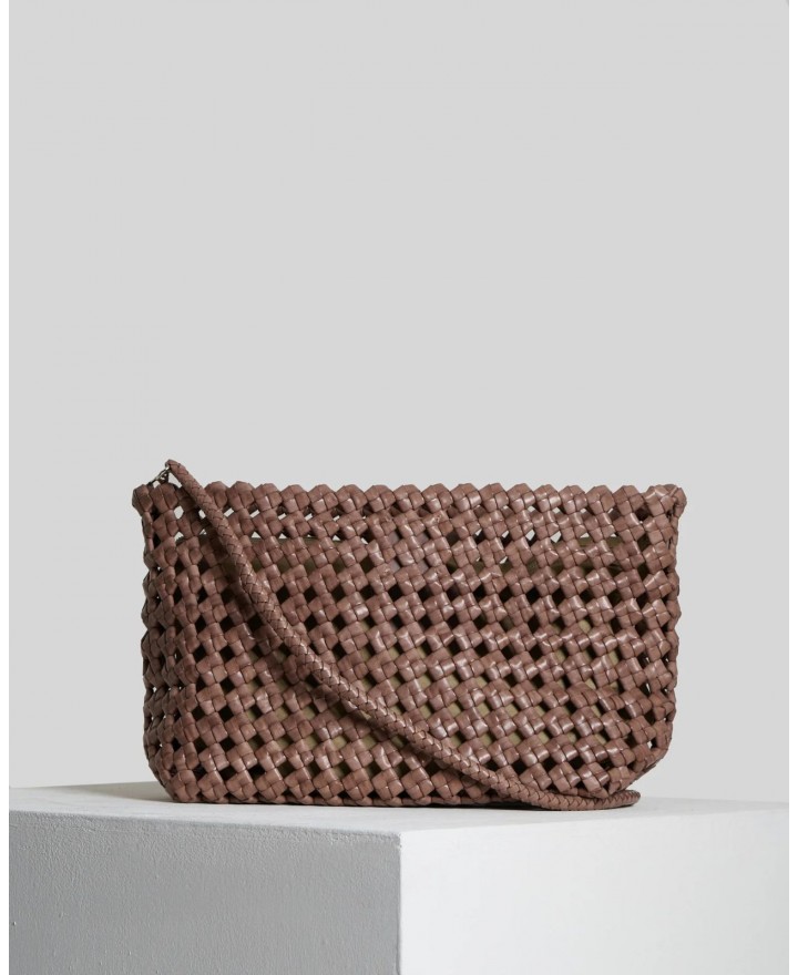 Vipera - Mondrain Big Knot Taupe Leather Women's Bag BK38 1021 TAUPE CON