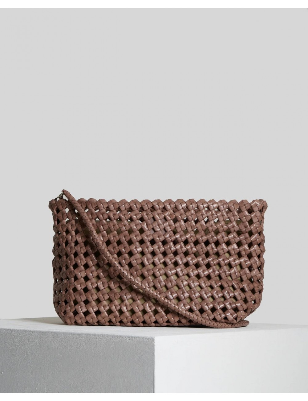 Vipera - Mondrain Big Knot Taupe Leather Women's Bag BK38 1021 TAUPE CON