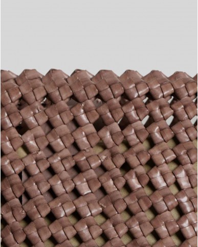 Vipera - Mondrain Big Knot Taupe Leather Women's Bag BK38 1021 TAUPE CON