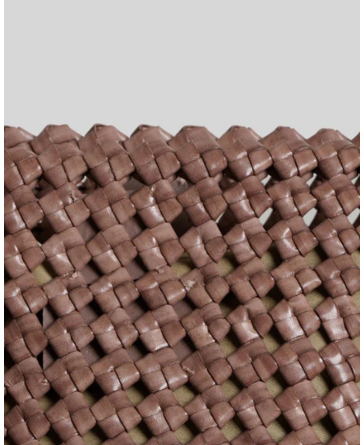 Vipera - Mondrain Big Knot Taupe Leather Women's Bag BK38 1021 TAUPE CON