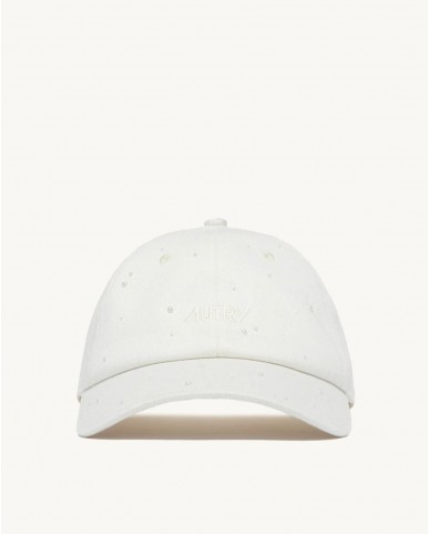 Autry - White Baseball Cap with Beads ACPU 076W P26