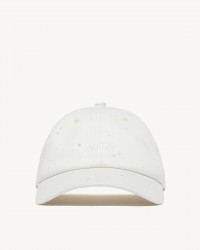 Autry - White Baseball Cap with Beads ACPU 076W P26