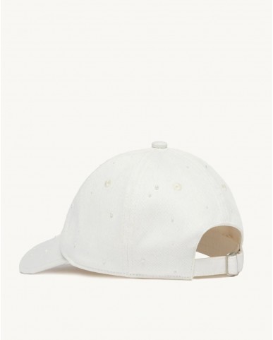 Autry - White Baseball Cap with Beads ACPU 076W P26