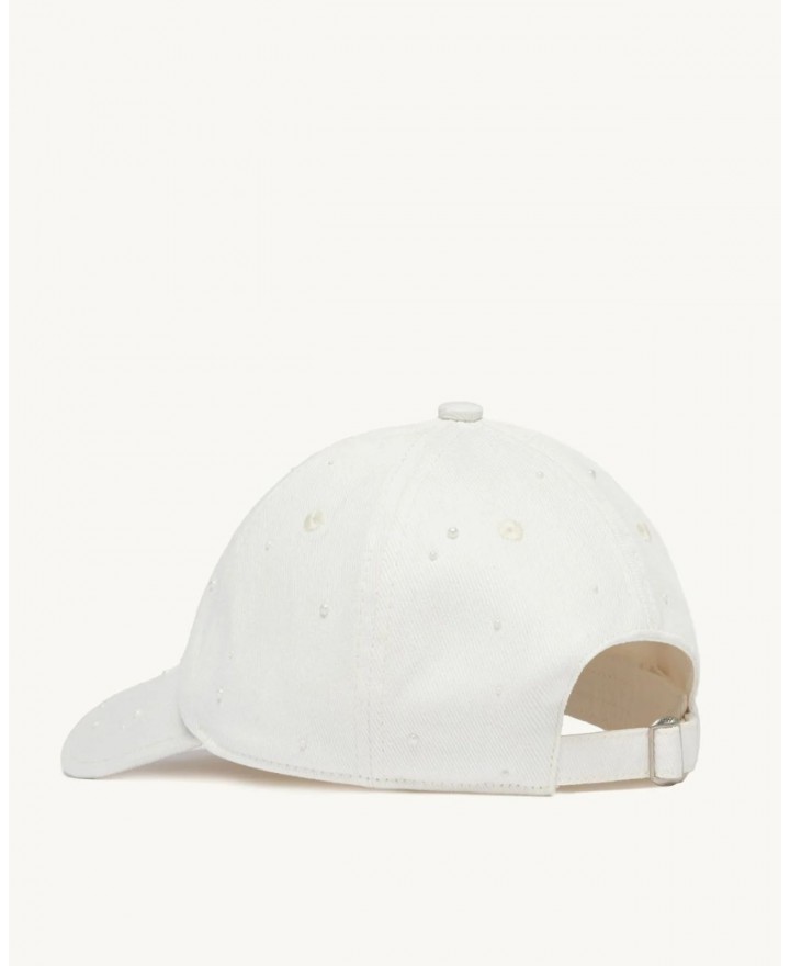 Autry - White Baseball Cap with Beads ACPU 076W P26