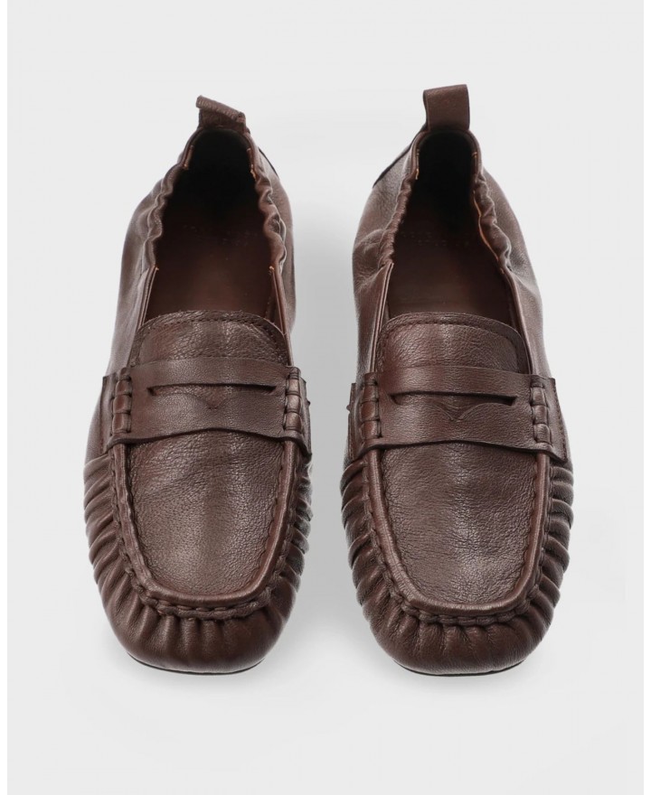 Copenhagen - Women's Chocolate Suede Loafers CPH885 LEA BRO P26