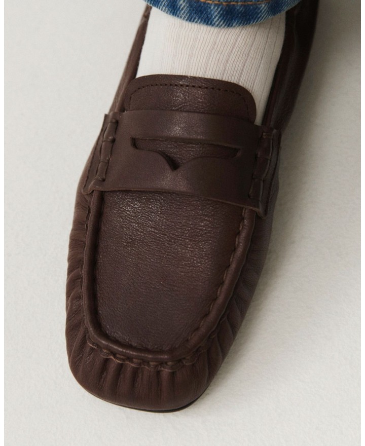 Copenhagen - Women's Chocolate Suede Loafers CPH885 LEA BRO P26