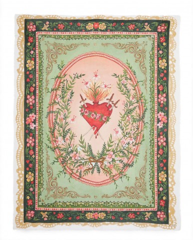 Faliero Sarti - Sciarpa Heart Verde Donna 2064 1530 VERDE P26