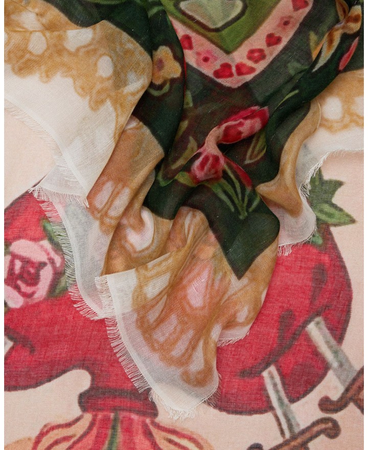 Faliero Sarti - Sciarpa Heart Verde Donna 2064 1530 VERDE P26