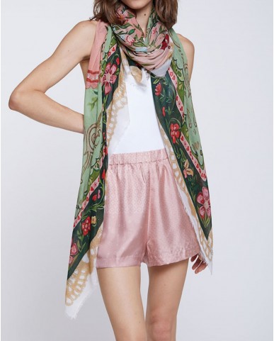 Faliero Sarti - Sciarpa Heart Verde Donna 2064 1530 VERDE P26