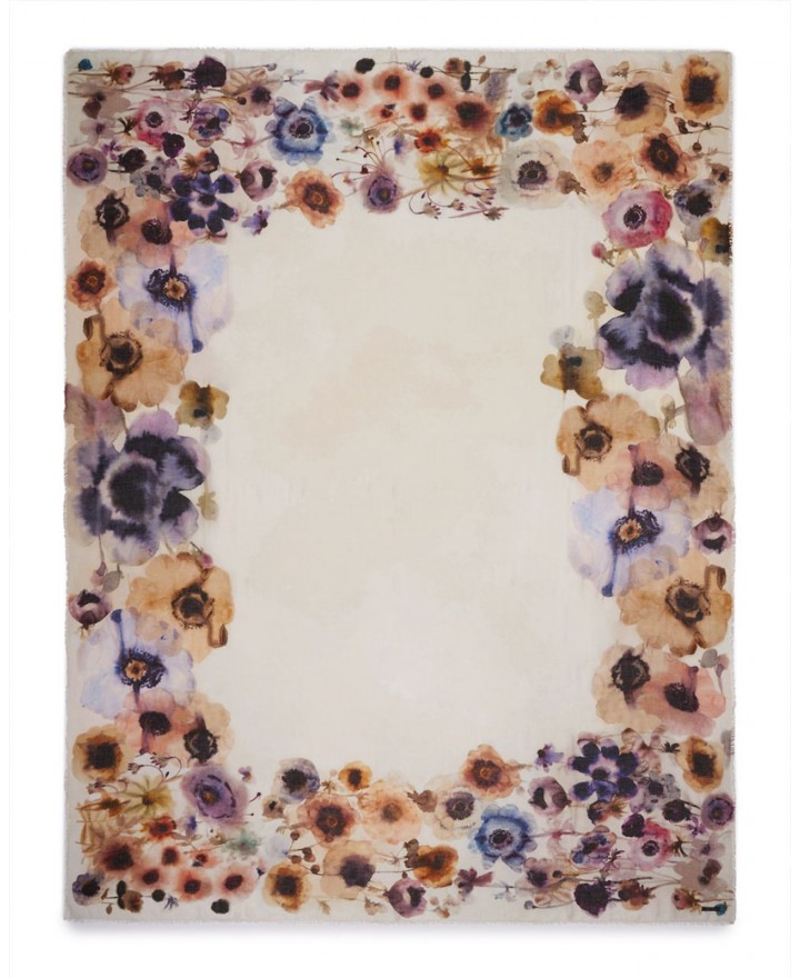 Faliero Sarti - Sciarpa Panse Beige Donna 2035 1170 BEIGE MULT P26