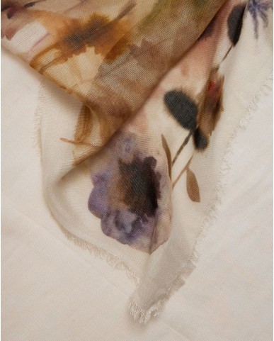 Faliero Sarti - Sciarpa Panse Beige Donna 2035 1170 BEIGE MULT P26