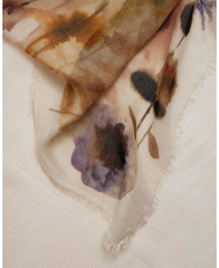 Faliero Sarti - Sciarpa Panse Beige Donna 2035 1170 BEIGE MULT P26